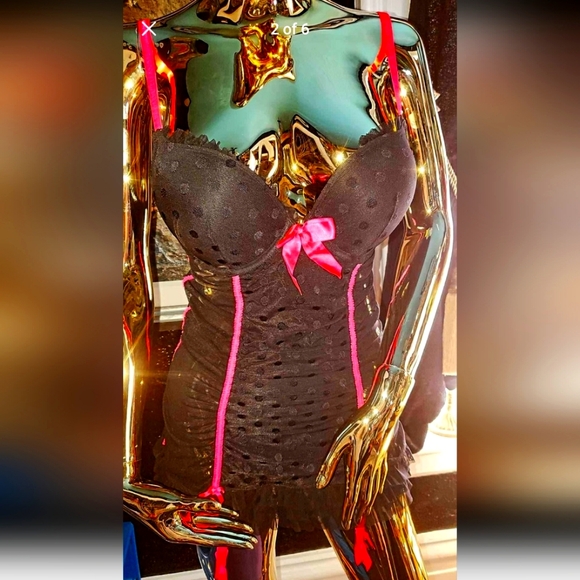 La Senza Super Sexy like new Baby Doll Mini Dress Bodycon Padded Bra lingerie 😍 - Picture 2 of 6